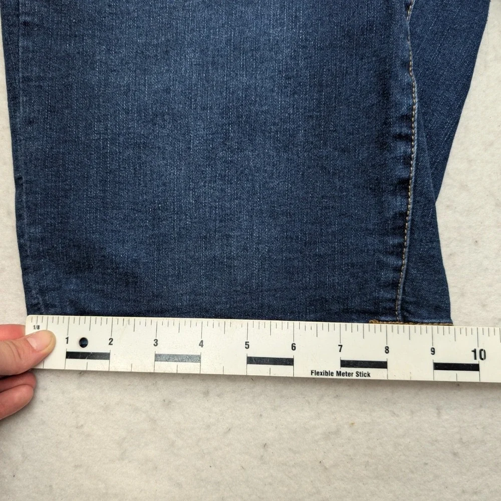 Seven7 Sunset Bermuda Denim Shorts Womens 10 Dark Wash Blue Stretch Mid Rise